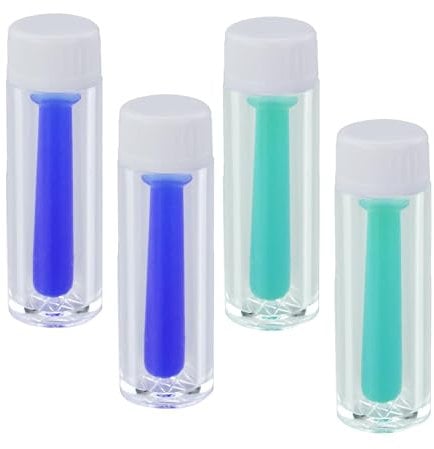 Kontaktlinsen Sauger Weiche Linsen 4 Stück Kontaktlinsen Hilfe Zum Einsetzen Einfacher Silikon Saugnapf Kontaktlinsen mit Flasche für Weiche Harte Linsen