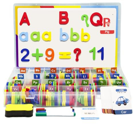 Letras y números magnéticos, imanes de letras para niños,Juego de imanes para nevera con alfabeto de números coloridos | Juego de juguetes coloridos de aprendizaje educativo, juego de letras magnética