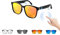 Intelligente Audio Sonnenbrille für Herren Damen mit Mikrofon Lautsprecher Wireless Bluetooth Smart Sun Glasses Polarisierten Brillengläsern Audiofunktion mit Kopfhörer (Orange)