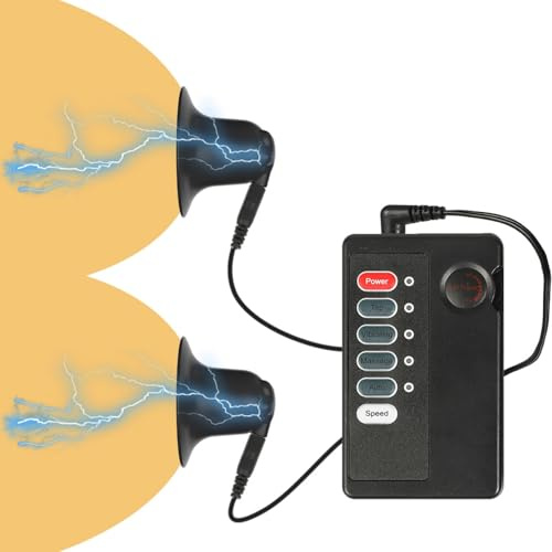 Electric Shock Nipple Clamp Electric Shock Nipple Sucker Vibrating | Electric Shock Breast Pump Nipple Suckers Adult Women Electric Shock Breast Cup Suction Pump for Adult Women Sex Toys