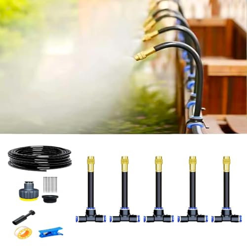 360° Curved Automatic Irrigation System for Garden & Greenhouse – Drip Watering for Flower Beds, Raised Beds, Terrace & Landscape Plants (20m)