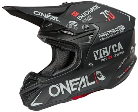 Oneal 5SRS Polyacrylite Brand Motocross Enduro MTB Helm schwarz/grau 2026: Größe: XS (53-54cm)