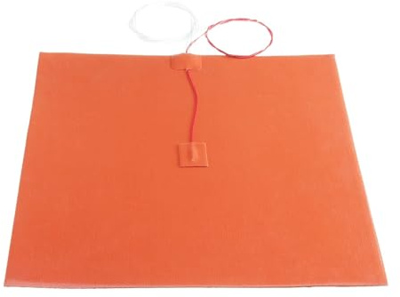 Grivon Heizkissen aus Silikon Silikonheizung 300x300mm 400x400mm 500x500mm 120 V/220 V 750 W Silikon-Heizbett-Heizkissen for 3D-Drucker(500x500mm 1000w,220v)