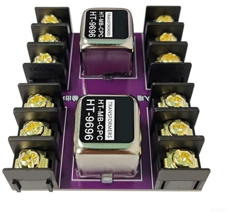 HT9696 Balanced/Unbalanced Audio Isolation Transformer 600 600 Impedance with Flat Frequency Spectrum 20Hz 20kHz for HiFi and DIY Audio Applications (a pair with boards)