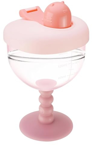 Wine Sippy Cup For Kids - 6oz Children's Goblet Mug, 6 Oz Kids Tally With Lid, Leak-Proof Travel Sippy Cup,for Boys Girls Age Over 12 Months Home Indoor Outdoor Party Birthday