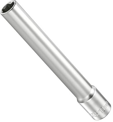 6 Point Deep Socket, 3/8 Drive Extra Long Socket Tool for Auto Home Repair - 10mm 120mm Length CR-V Steel