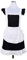 Love Potato Niedliche süße Retro-Rüschenschürzen für Mädchen und Damen, Küche, Kochen, Reinigung, Dienstmädchen-Kostüm mit Tasche, Schwarz und Weiß, schwarz / weiß, 25W x 27L