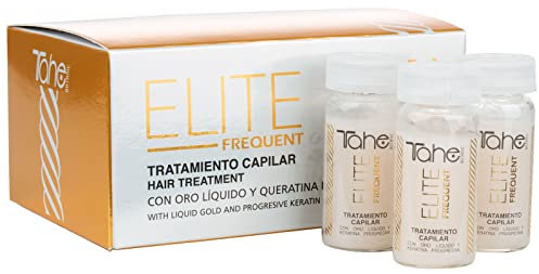 Tahe Frequent Elite Tratamiento para el cabello con Oro Líquido y Queratina progresiva, 5 x 10 ml