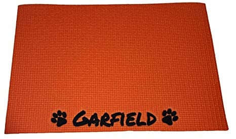 Personalised Placemat/Bowl Mat for Dog, Cat or Pet - Food Mat (Orange)