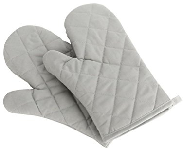 Oven Baking Gloves Thick Heat Resistant Cotton Oven Glove Pot Holder Cooking Mitts Kitchen Essential 1 Pair Gray