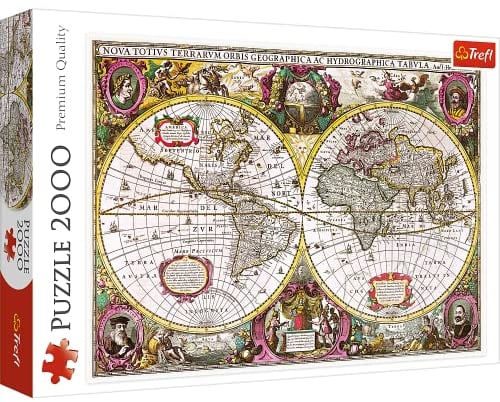 Trefl TR27095 Weltkarte-1630 2000 Teile, Premium Quality, für Erwachsene und Kinder ab 12 Jahren Puzzle, Farbig