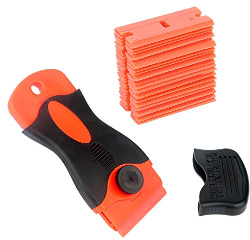 Gebildet Rascador de Vidrio y Vitrocerámica - Especial para Vitro-Cerámicas y Placas de Inducción-25 piezas Cuchillas de Plastico, con Sin Rasguño