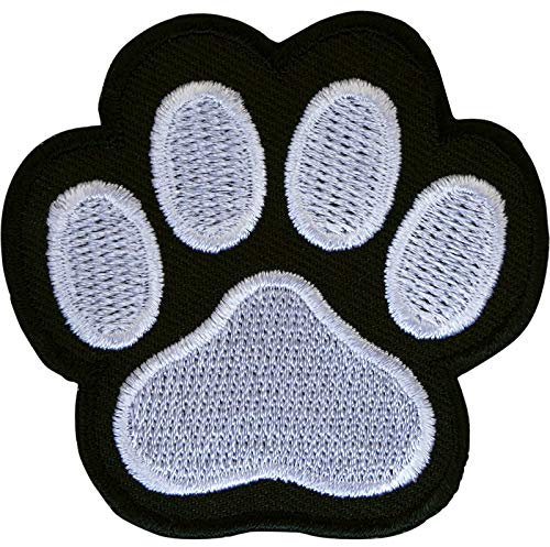 ELLU Paw Print Patch Iron Sew On Clothes Bag Embroidered Badge Embroidery Applique