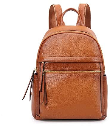 Kattee Women Real Leather Backpack Anti-Theft Rucksack Fashion Shoulder Bag Purse Fits 11inches Tablet