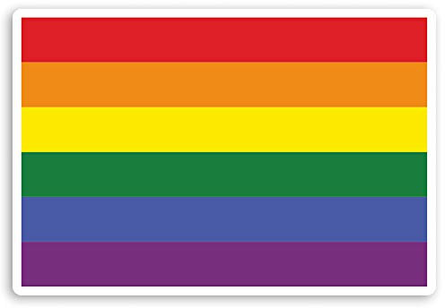 Vinyl-Aufkleber, 10 cm, LGBT-Flagge, 10 cm breit, 2 Stück