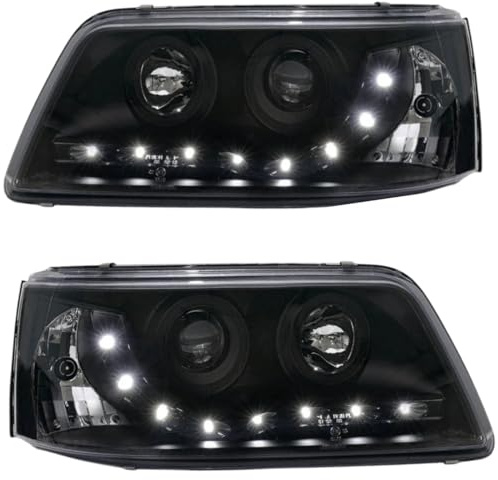 CR-Lights Led Scheinwerfer Set in schwarz für VW T5 04.2003-08.2009