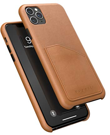 Bugatti Handyhülle Kompatibel mit iPhone 11 Pro Hülle, Londra Rundum Schutzhülle, Cognac