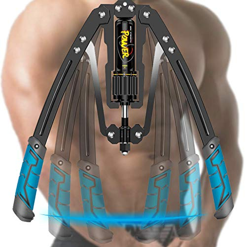 longziming Profi Double Spring Power Twister, Arm-Übungen Hand trainingsgerät Brust-Expander, verstellbare Stärke, Schulter, Oberkörpertraining, Unterarmtraining, Armtrainer, Hydraulikdruck 10-200kg