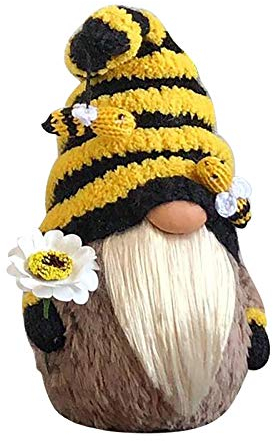 Lomelomme Biene Wichtel Oster Frühling Bienenelfen Deko Festliche Geschenke Ostern Bee Puppe Tischdekoration Basteln Wichtel Deko Familie Festliche Geschenk für Kinder