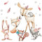 Little Deco Wandtattoo Wandsticker Kinderzimmer Waldtiere mit Sternen & Federn REH Wandaufkleber Sticker Mädchen Junge Baby Deko Spielzimmer Aufkleber DL206-28