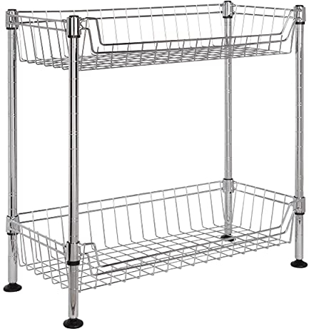 ONVAYA® Universal Küchenregal stehend aus Metall | Chrom | Küchen-Organizer Regal | Küchenregal für Arbeitsfläche