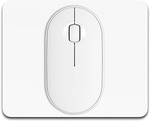 Dapesuom Small Mouse Pad, 15 x 12 cm Thick Rubber Premium-Textured Non-Slip Portable & Washable Mini Mouse Mat for Women Men Wireless Laptops Keyboard Tray Gaming Work Computer Office Travel, White