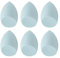 6Pcs Blending Sponges for Makeup, Tear Drop Shape, Beauty Blenders for Liquid, Foundation Puff Base Applicator for Girls Size-4.5cm (6x Blue Blender Sponge)