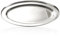 com-four® 2x Servier-Tablett aus Edelstahl - ovales Tablett zum Servieren und Dekorieren - glänzendes Serviertablett (40x26cm - 2 Stück)