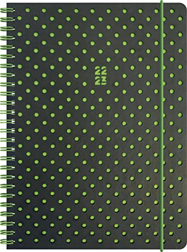 BRUNNEN Schülerkalender „Grey & Green“ 2022/2023 A5 2 Seiten = 1 Woche