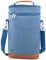 Greenfield Collection - Contemporary 2 Person Leak Proof Wine Bottle Cooler Bag for Wine Bottles, Cans, Champagne, Perfect Picnic Wine Carrier Shoulder Bag Insulated Drinks and Lunch Bag (Denim Blue)
