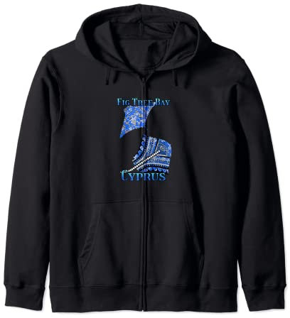 Fig Tree Bay Cyprus Vacation Tribal Stingray Zip Hoodie