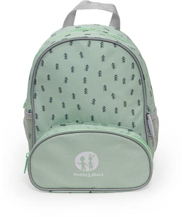 Petite&Mars BACKIE Kinderrucksack* Kleiner Kinderrucksack für Kita Kindertasche Krippenrucksack mit Brustgurt* Leicht Rucksack* Rucksack for Kinder Baby Jungen Mädchen Kleinkind (Trees)