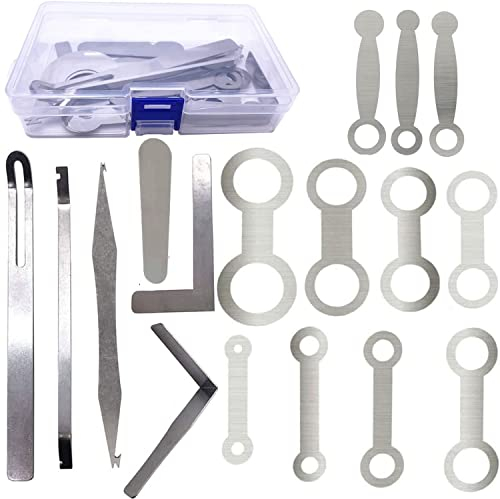 TUOREN Holzblasinstrumenten-Reparaturwerkzeug-Set, Saxophon, Flöte, Nivellierwerkzeug, Federhaken, Schlüsselabdeckung, Anpassung, Reparaturset, 17-teilig