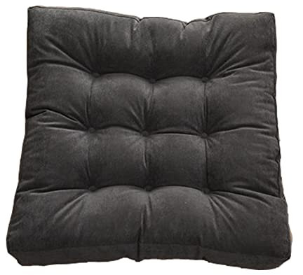 Großes quadratisches Stuhlkissen, 10 cm dickes Sitzkissen, 55 x 55 cm, solides Bodenkissen, Sitzmatten, weiches Sitzpolster für Yoga, Meditation, Wohnzimmer, Balkon, Esszimmer, Garten