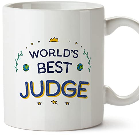MUGFFINS Judge Mug - in English - World's Best - Funny Gift for Colleagues - Ceramic 11oz Mug