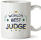 MUGFFINS Judge Mug - in English - World's Best - Funny Gift for Colleagues - Ceramic 11oz Mug