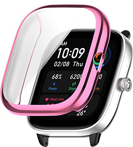 Tyogeephy Full Cover Custodia Compatibile con Amazfit GTS 4 Mini, Flessibile TPU Ultra Sottile Protezione Completa Antiurto Custodia Protettiva Protettiva per Amazfit GTS 4 Mini