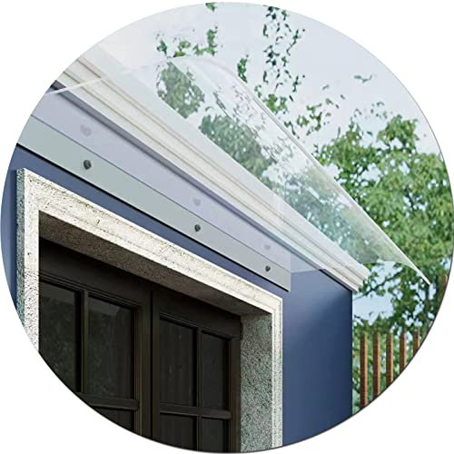 Vordach für Vordertür, stumme Veranda-Markise, Fenster-Regenschutz, Dachüberdachung, Terrassenüberdachung, kristallklares Dach, 3,5 mm dick, Schnee- und Regenblocker, für Hausfronten (40 x 3