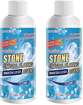 Stone Stain Remover Cleaner, Natural Stone Worktop Cleaner, Tile Cleaner Extra Strong, Grout Cleaner, Floor Cleaner Liquid, Marble Cleaner, Kitchen Countertop & Work Surface Cleanser (2PCS)