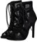 osiuujkw Sandali alla Moda con Tacco Alto per Le Donne Sandali da Donna in Pelle Flessibile Eleganti e Traspiranti Stivali da Ballo, Nero, TrentaSette