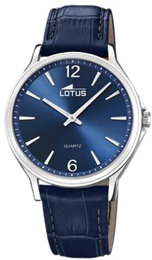 LOTUS Damenuhr 18516/B Special Prices, Gehäuse aus Edelstahl 316L, silberfarben, Lederarmband, Blau