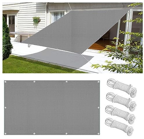 Vela Ombreggiante Impermeabile 1.2x2.8M Tenda da Sole per Esterno Vele Ombreggianti Rettangolare Telo Parasole con Fune e Occhiellato Protezione UV Tenda a Vela per Giardino Balcone Terrazza