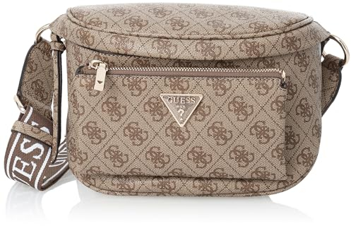 GUESS Damen Power Play Sling Tragetasche, Gürteltasche, Hüfttasche, Latte-Logo