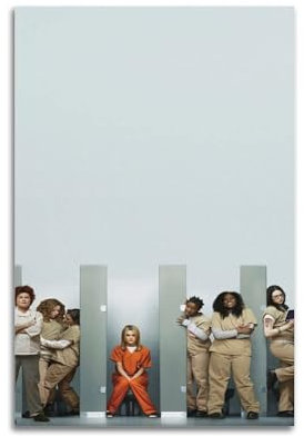 Leinwandposter, Wandkunst, dekorativ, für Wohnzimmer, Schlafzimmer, 30 x 45 cm, ungerahmt, Orange Is The New Black