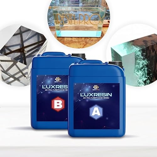 Resin Pro® LuxResin Polyurethan-Gießharz für hohe Schichtdicken bis zu 40 cm Hochfließfähig, geeignet für Modellbau, DIY und Schmuck, Rapid Prototyping, Transparent (3.32 Kg)