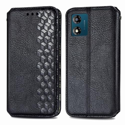 Bnvdfre Handyhülle für Motorola Moto G34 5G Hülle Leder TPU Klapphülle mit Kartenfächer Standfunktion Flip Case Cover Fallschutz Handytasche für Motorola G34 5G - Schwarz