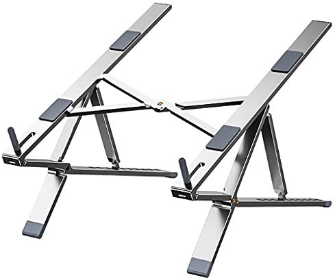 Saiyana Foldable Laptop Stand Aluminium Alloy Non-Slip Holder Bracket Heat Release Cooling Notebook For Tablets Portable Laptop Foldable Laptop Table Stand For Desk