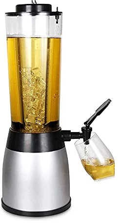 UNbit Bierturm-Spender, Getränkespender Bierturm-Getränkespender, 2,5-l-Bierspender, Tisch-Bierturm mit Eisrohr, for Bar Home Party Buffet Restaurant
