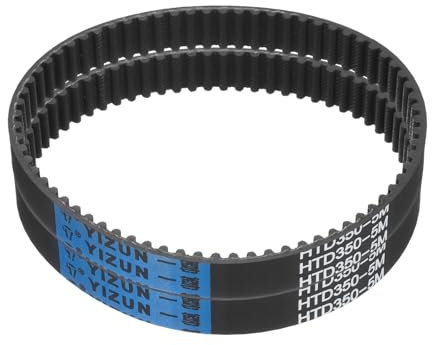 QUARKZMAN 2 Stück HTD-5M Gummizahnriemen 70 Zähne, 350 mm Steigungslänge x 15 mm Breite x 3,6 mm Höhe, geschlossener Schleifenrillenriemen