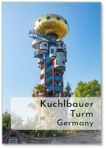 Der Kuchlbauer Turm designed by Friedensreich Hundertwasser in Abensberg | Kühlschrankmagnet